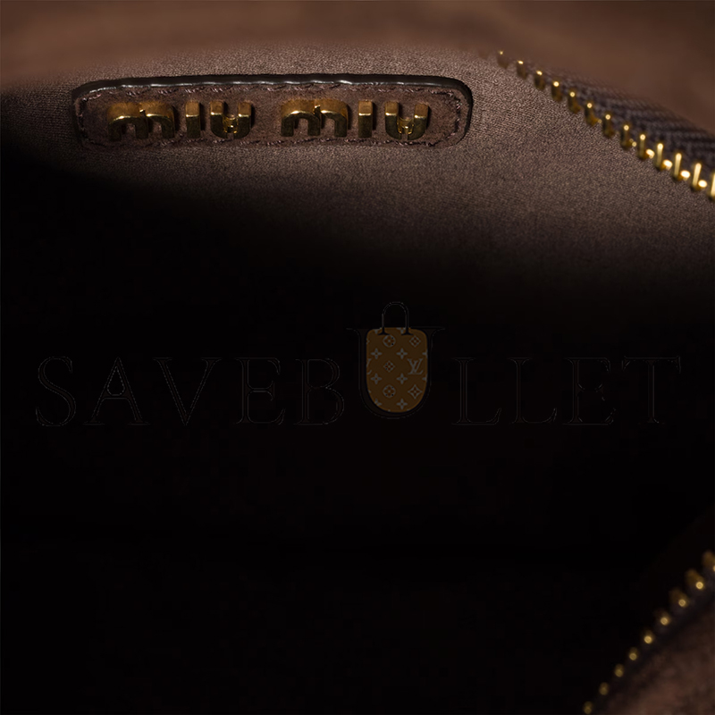 MIU MIU WANDER MATELASSÉ SUEDE BAG 5BC125 (20*17*6cm)